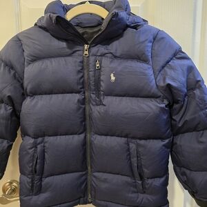 Polo Ralph Lauren Boy's performance down jacket in navy color size S (8)
